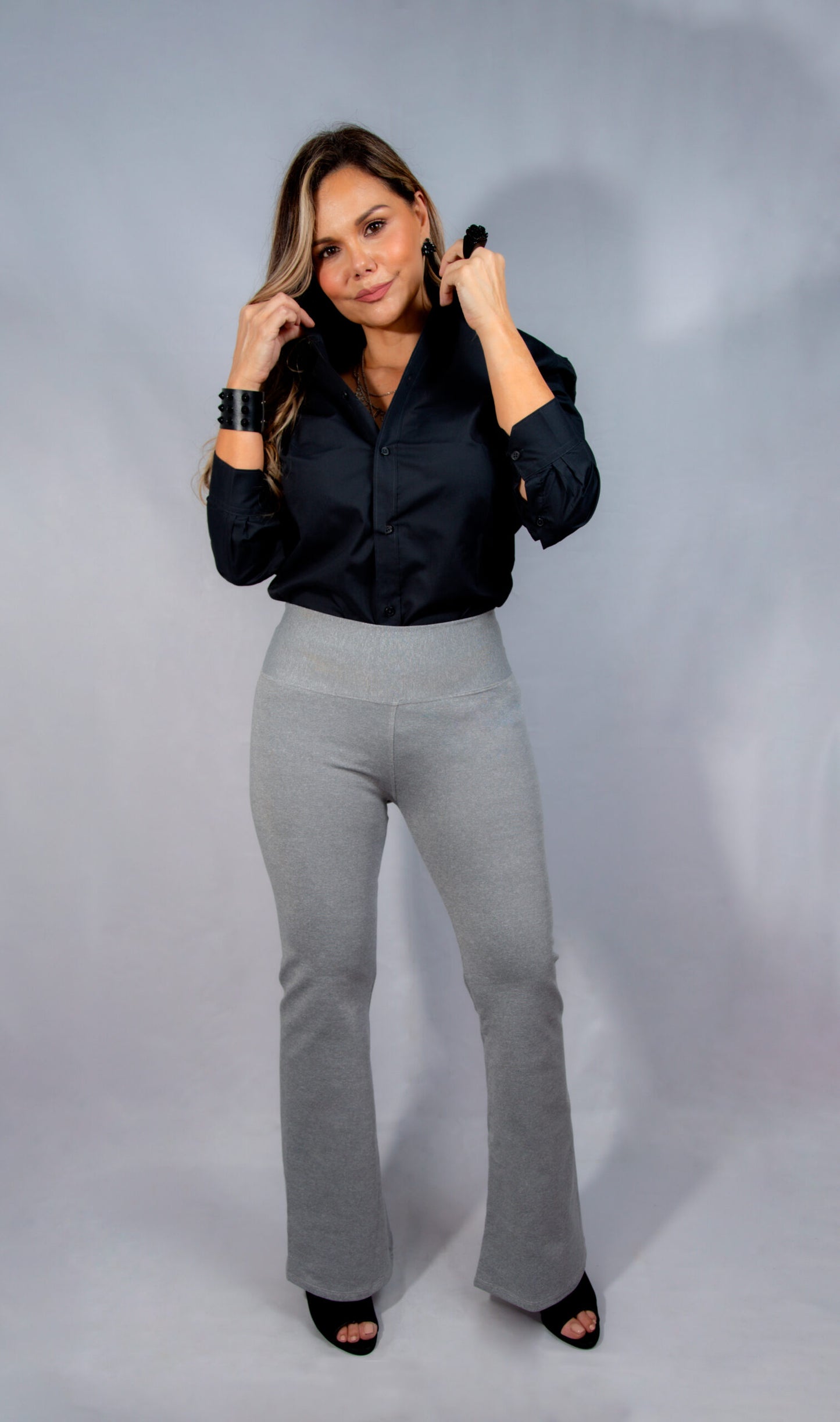 PANTALÓN SEMICAMPANA SÚPLEX NEGRO