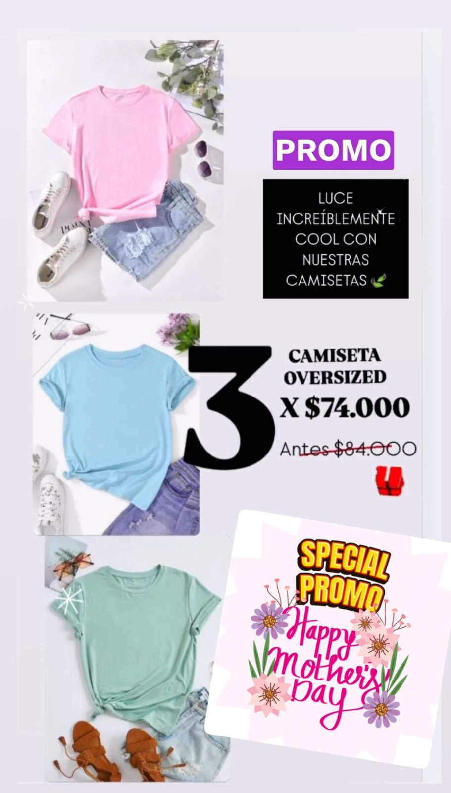 CAMISETA OVERSIZED COLORES