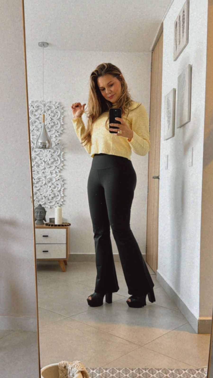 PANTALÓN SEMICAMPANA SÚPLEX NEGRO