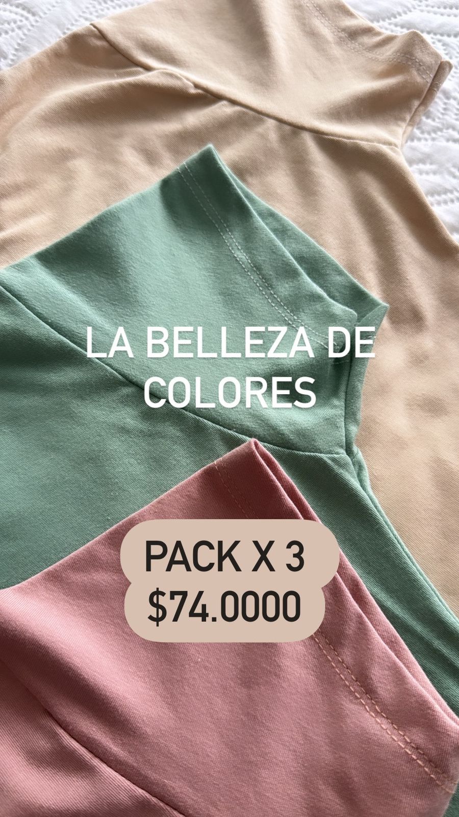 CAMISETAS SLIM PACK X3 COLORES