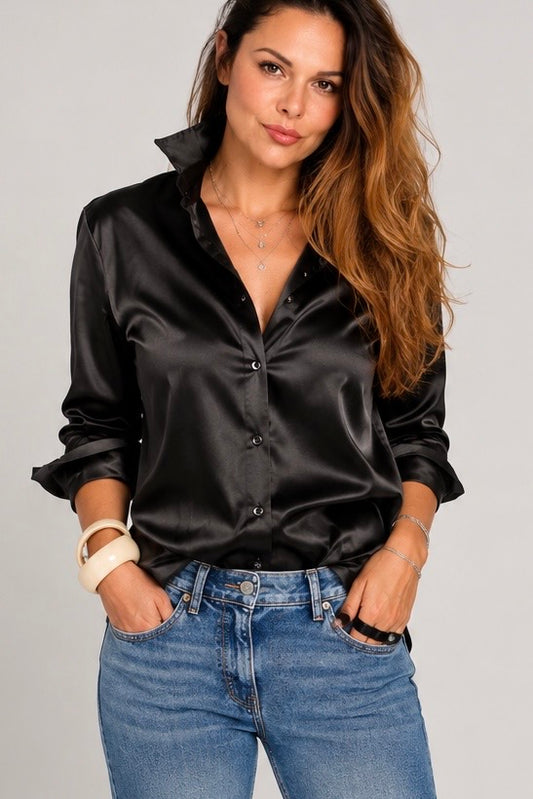 CAMISA NEGRA SATÍN