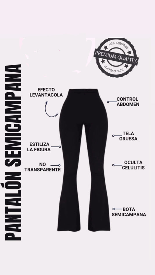 PANTALÓN SEMICAMPANA SÚPLEX NEGRO