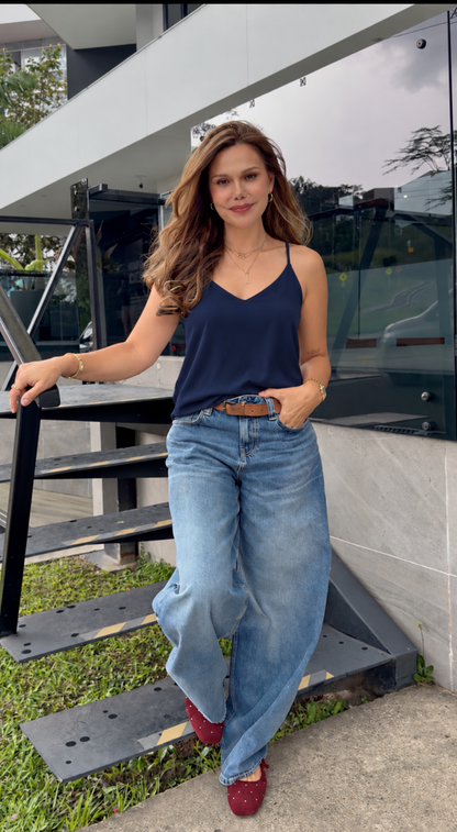 Blusa de Tiras Llave Maestra Azul Navy