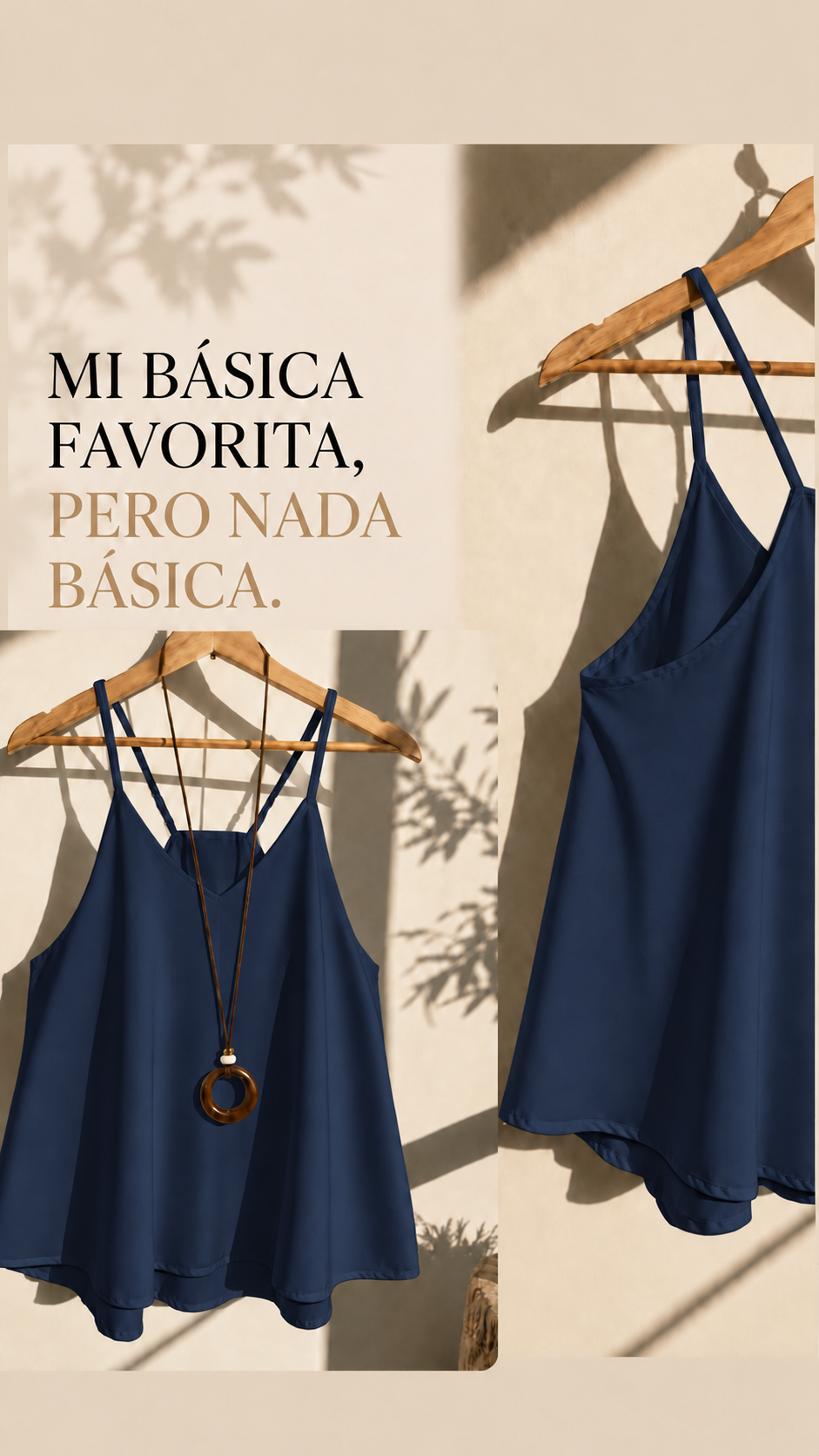 Blusa de Tiras Llave Maestra Azul Navy