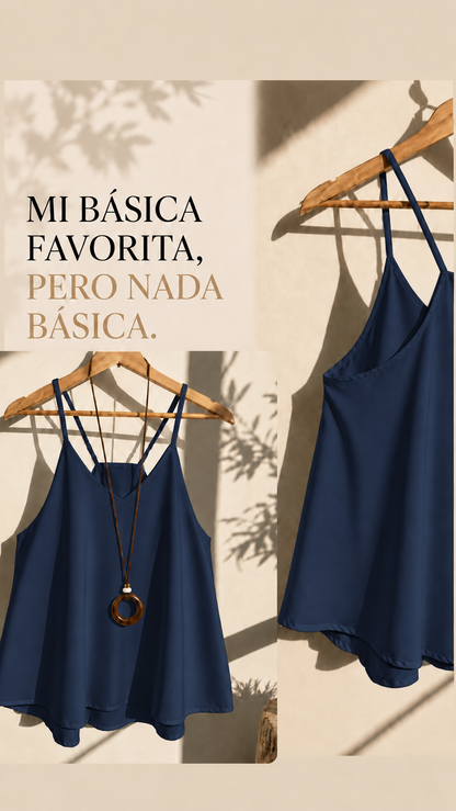 Blusa de Tiras Llave Maestra Azul Navy