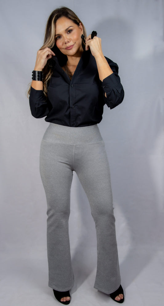 PANTALÓN SEMICAMPANA TELA SÚPLEX GRIS