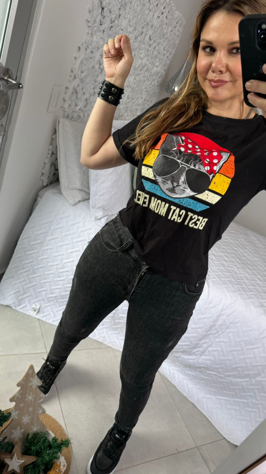 CAMISETA MOM CAT