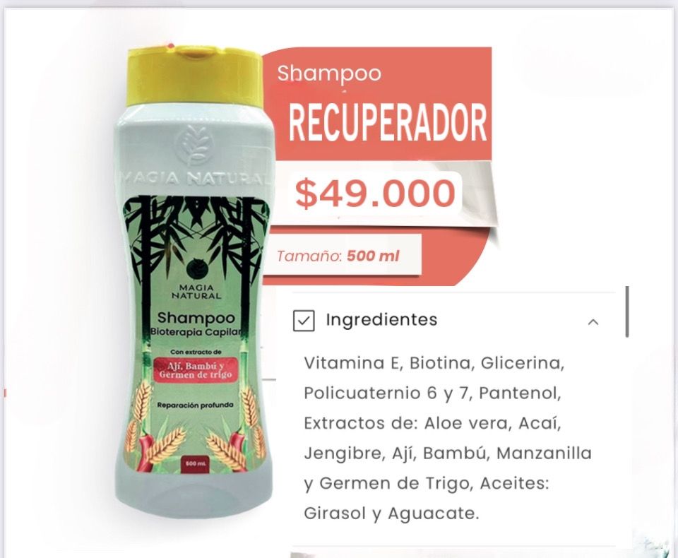 Shampoo recuperador